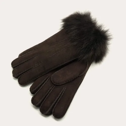 Miniatura 3 de YISEVEN Guantes de piel de oveja merino para mujer