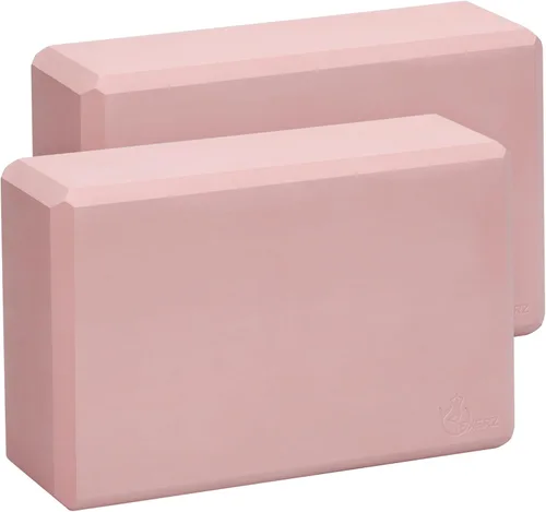Miniatura 17 de EXERZ Bloques de yoga, paquete de 2, bloques de gimnasio, ladrillos de entrenamiento de fitness, soporte de mano elástico para pilates