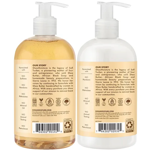 Miniatura 2 de SheaMoisture Baby Essentials, gel de baño y champú + acondicionador de rizos y bobinas, desenredante con karité crudo, manzanilla y aceite de argán
