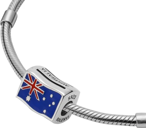 Miniatura 87 de Bolenvi Banderas Travel Country, dijes para el día de la madre, plata de ley 925 para pandora y pulseras o collares similares, joyería para mujeres