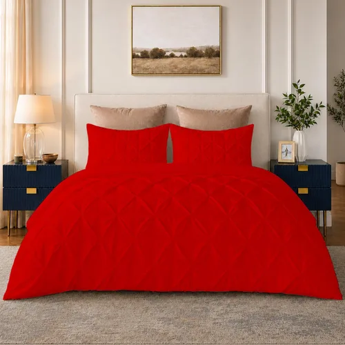 Miniatura 10 de SLEEP-NEST Luxuries - Funda de edredón plisada decorativa, tamaño individual/individual XL, 68 x 90 pulgadas, 3 piezas, con cierre de cremallera