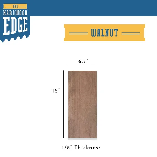 Miniatura 2 de Tablones de Madera Dura de Nogal - Madera de Nogal para Manualidades de Madera Sin Terminar - 1/8'' (3mm) 100% Madera Dura Pura - Plantillas