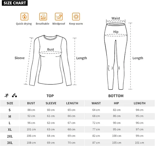 Miniatura 6 de HiZiTi Ropa interior térmica para mujer conjunto de pantalones largos con forro polar de capa base