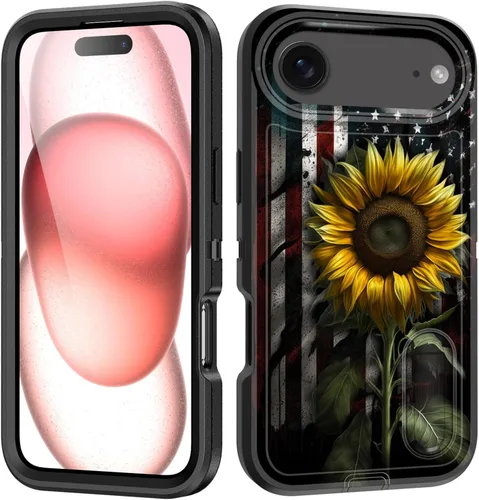 Miniatura 130 de Funda para iPhone Air con soporte integrado, a prueba de golpes, polvo y caídas, 3 capas, grado militar, funda protectora para iPhone Air de 6.5