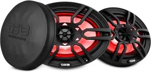 DS18 HYDRO NXL-69 - Par de altavoces coaxiales de gama alta - Altavoz de coche de 2 vías con luces RGB integradas - Sistema de audio para automóvil