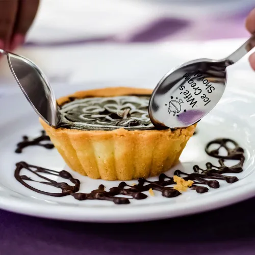 Miniatura 4 de Pala de helado para esposo y esposa – Juego de 2 cucharas para él y ella, ideas para parejas, aniversario, cumpleaños, día de San Valentín, cuchara