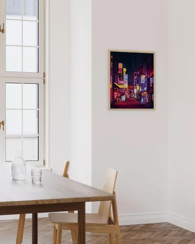Miniatura 5 de HAUS AND HUES Póster de Tokio, arte de pared de neón de anime japonés, decoración urbana de luces de ciudad de Tokio, póster genial de Cyberpunk