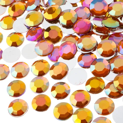 Miniatura 7 de John Bead 400 piezas de diamantes de imitación redondos acrílicos de 0.472 in (SS50), color verde, acrílico con parte trasera plana para hacer