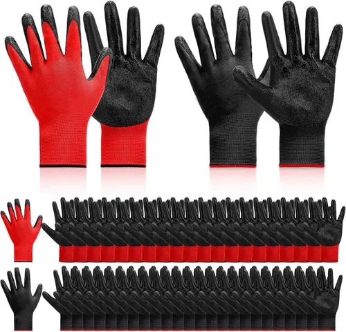 Sintuff 120 pares de guantes de jardinería para mujeres y hombres, a granel, antideslizantes, multipropósitos, guantes de paisajismo para patio,