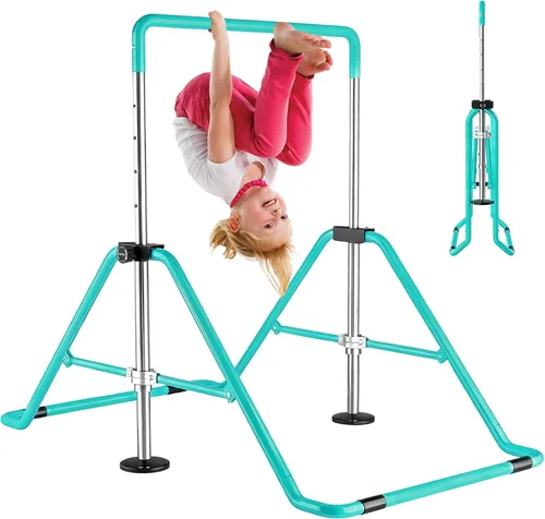 Miniatura 17 de WATBKHE Barra de gimnasia para niños, equipo de gimnasia para el hogar, altura ajustable, barra de entrenamiento de gimnasia, artículos de gimnasia