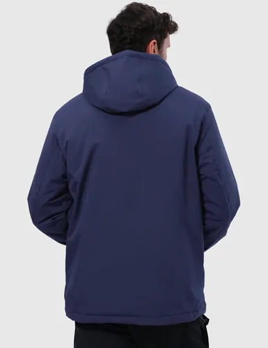 Miniatura 3 de GEMYSE Chaqueta de esquí para hombre, abrigo de nieve de invierno, impermeable, con capucha, aislante, resistente al viento, parka con múltiples