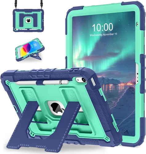Miniatura 10 de WESOROL Funda para iPad A16 11ª Generación 11 Pulgadas (2025) iPad 10ª Generación 10.9 Pulgadas (2022), Fundas i Pad A16 Grado Militar Resistente a