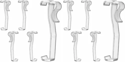 Miniatura 7 de Clips para cenefa, 6 unidades, 3 pulgadas, clip oculto, plástico transparente para persianas horizontales, soporte de retención de cenefa