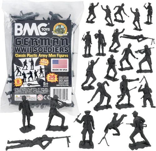 BMC Classic MPC - Figuras de soldado alemán de plástico para hombre, color negro, 36 piezas, fabricado en EE. UU