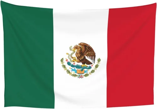 Miniatura 8 de JUHIOPOI Tapiz de pared con bandera de México, arte nocturno mexicano para decoración de pared lateral de dormitorio, (60 x 40 pulgadas)
