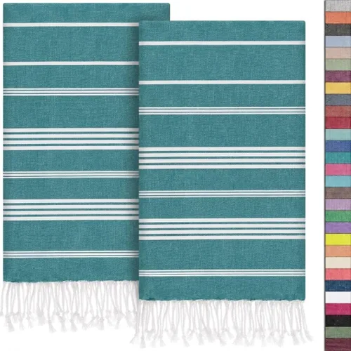 Miniatura 56 de EPHESUS TOWELS Toallas de Mano - Juego de 2 18" x 30" - Toalla de Mano Turca Decorativa para Baño, Cocina, Invitados, Cara, Cabello, Té, Paño
