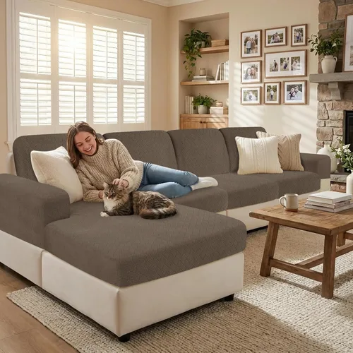 Miniatura 43 de YEMYHOM 【Liquidación】 Fundas Elásticas para Cojines de 1 Pieza, Fundas de Cojín de Asiento para Sofá y Silla, Funda Suave de Sofá de Repuesto