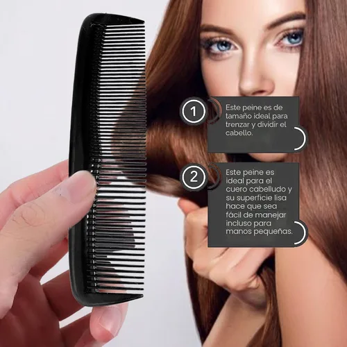 Miniatura 4 de Soft 'N Style Cuidado del cabello, 4 paquetes de peines irrompibles - peine para hombres/peine de dientes finos/peines para cabello
