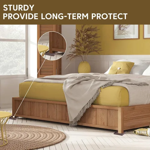 Miniatura 6 de Almohadillas de Goma para Muebles, Copas de Ruedas para Muebles, Topes Antideslizantes para Cama, Protectores de Suelo con Agarre, Almohadillas