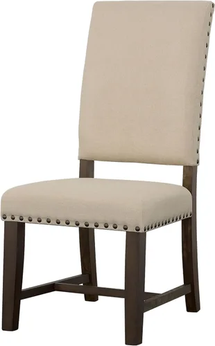 Miniatura 6 de Coaster Home Furnishings Twain 109143 - Silla auxiliar tapizada para comedor, color beige (juego de 2)