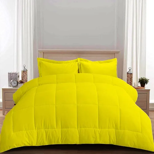Miniatura 14 de Edredón 100% algodón egipcio de 500 GSM, súper suave, relleno alternativo de plumón con 2 fundas de almohada, colección de insertos para clima frío