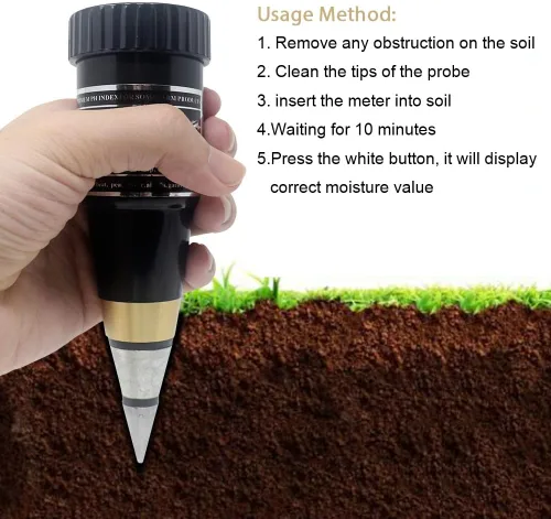 Miniatura 5 de VT-05 - Medidor de suelo VT-05, higrómetro portátil, monitor de agua para plantas de jardín, granjas, césped, plantas en maceta, interiores