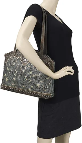 Miniatura 5 de American West Leather - Bolsa de mano grande para el bolso de mano, soporte para monedero