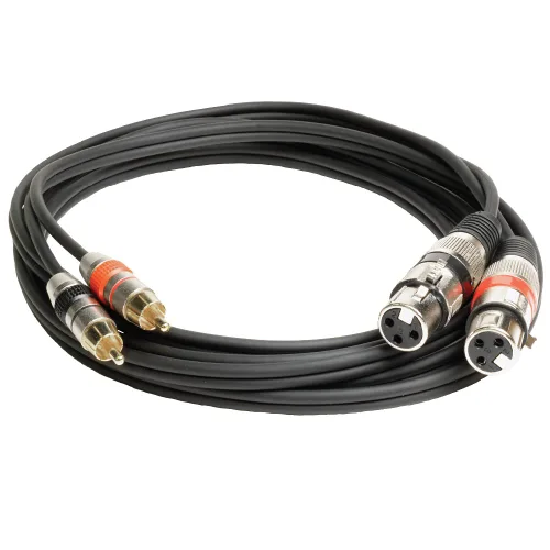 Seismic Audio - Cable de conexión SAXMRM-2x10-10 pies Dual XLR hembra a RCA dual macho - Cable de enlace de audio de 10 pies