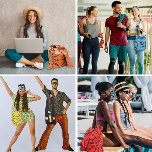 Miniatura 8 de Mandala Crafts Bolso hippie para mujer - Bolso bohemio tipo hobo cruzado para mujer