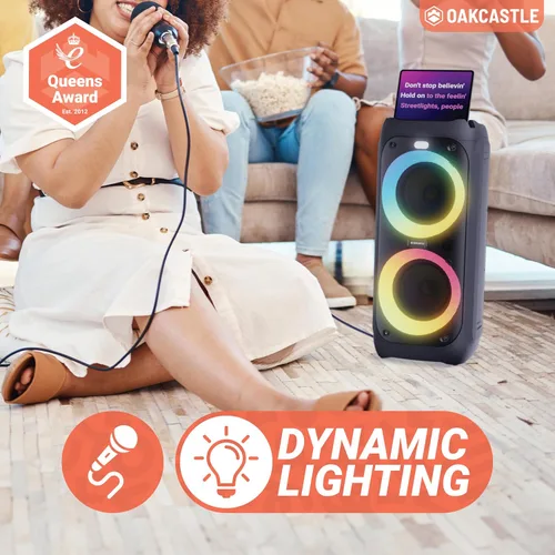Miniatura 4 de Altavoz portátil Bluetooth para fiesta Potencia de 80W y batería recargable de hasta 5H Gran altavoz Bluetooth 2.0 con micrófono con cable