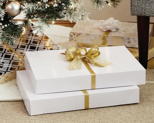 Miniatura 2 de Hallmark Cajas de regalo XL de 17 pulgadas con tapas (12 cajas de bata blanca, blancas) para cumpleaños, graduaciones, Navidad, bodas, despedidas