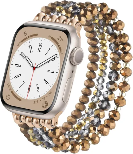 Miniatura 21 de VISOOM Pulsera de cuentas compatible con Apple Watch Band 40mm/38mm/41mm/42mm Series 11 10 9 8 7 Se(3 2 1) Series 6/5/4 Correa de reloj de moda