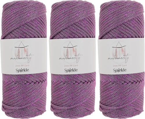 Miniatura 87 de Makromecity, Cordón de macramé de poliéster de 2 mm x 38 m (125 yardas) 2 mm de polipropileno, cordón de macramé para crochet, bolsas de macramé