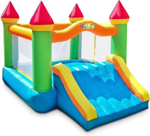 YARD Casa de Rebote, Casa de Rebote Inflable con Tobogán para Niños de 5-12, Casa Inflable con Soplador para Patio Trasero al Aire Libre/Interior,