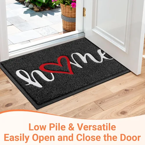 Miniatura 6 de StepLively Tapete de bienvenida para el hogar, exteriores e interiores, resistente y de bajo perfil, antideslizante, para entrada del hogar, entrada