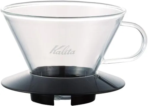 Kalita Gotero de café Wave Pour Over, tamaño 185, rinde 16-26 oz, máquina para hacer una taza, vidrio resistente al calor, patentado y portátil