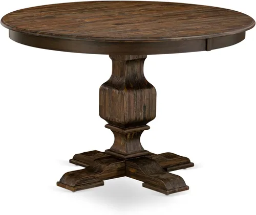 Miniatura 3 de East West Furniture F2MZ7-748 - Juego de mesa y sillas de cocina de 7 piezas que consta de una mesa redonda de comedor con pedestal y 6 sillas