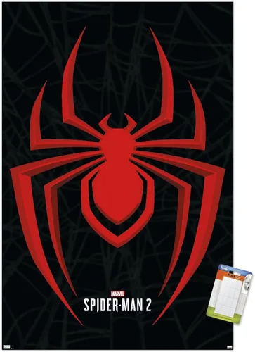 Miniatura 12 de Trends International Marvel's Spider-Man 2 - Póster de pared con icono de Miles Morales, 22.37 x 34.00 pulgadas, versión enmarcada de madera