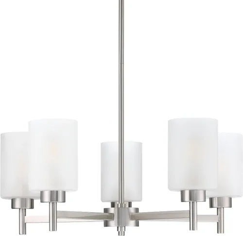 Miniatura 9 de 3 luces de vidrio industrial moderno con acabado de níquel cepillado. Accesorio de iluminación y decoración de jaula de alambre de metal para sala