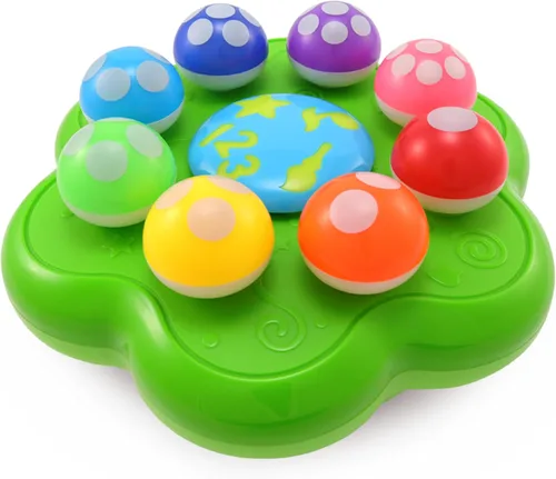 BEST LEARNING Jardín de hongos - Juguetes interactivos educativos con luces para niños pequeños de 1 a 3 años - Colores, números, juegos y música