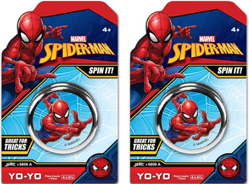 JA-RU Marvel Avengers Toys YoYo Toy (2 unidades Spiderman) Juguete para ansiedad de superhéroes Spiderman y Hulk para niños, Yoyo para Spiderman Yoyo