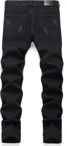 Miniatura 2 de AITITIA Jeans elásticos rasgados de ajuste regular para hombre