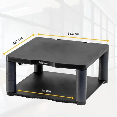 Miniatura 3 de Fellowes Soporte de monitor de altura ajustable de alta calidad, color Negro