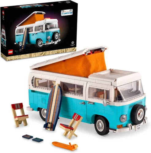 LEGO Volkswagen T2 Camper Van 10279 Kit de construcción; construye una versión de modelo mostrable de la clásica furgoneta camper (2,207 piezas)