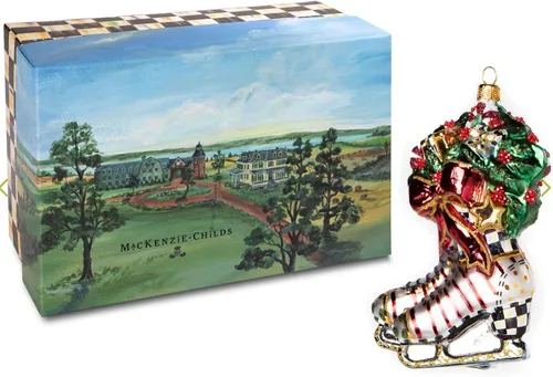 Miniatura 2 de MacKenzie-Childs Adorno de cristal - Patines navideños