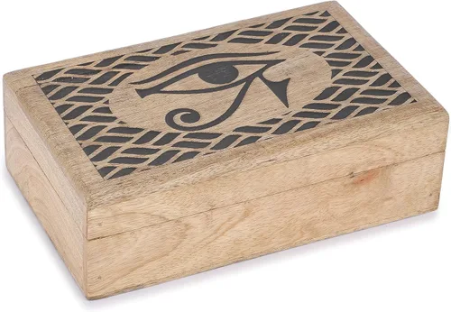 Miniatura 10 de Ajuny Caja Joyero de Madera para Recuerdos de 8 x 5 pulgadas – Cofre Decorativo Hecho a Mano para Hombres y Mujeres, Caja de Almacenamiento