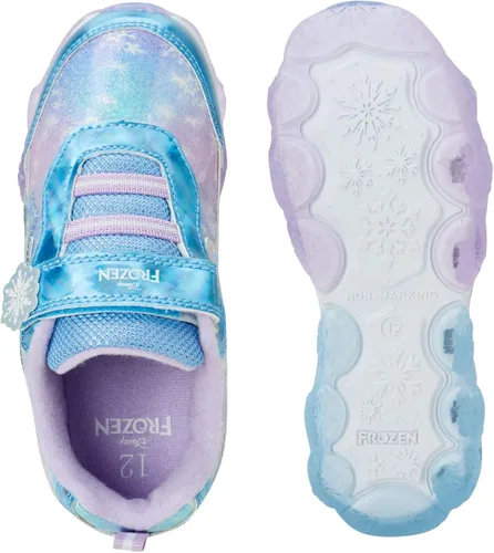 Miniatura 5 de Disney Zapatillas de deporte Frozen para niñas, sin cordones, con luz, para correr (bebéniña pequeña), Púrpura tornasol