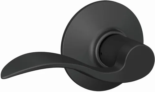 Miniatura 2 de Schlage F10 ACC 622 - Manija de puerta Accent, cerradura de paso para pasillo y armario, negro mate
