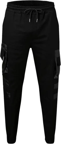 Miniatura 3 de GDJGTA Pantalones cargo de moda para hombre con múltiples bolsillos, ajuste relajado, hip hop, juvenil, adolescente, ropa de calle