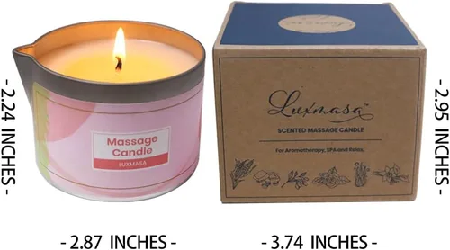 Miniatura 6 de Vela de masaje, aceite de soja perfumado a baja temperatura, terapia de calor, loción de aceite corporal, aceite de karité natural, aceite de masaje